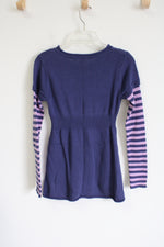 NEW SO Deep Cobalt Knit Tunic Top | Youth L (12)