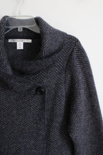 Max Studio Blue Gray Patterned Cardigan | XL