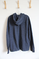Lucky Brand Blue 1/4 Buttoned Hoodie | XL