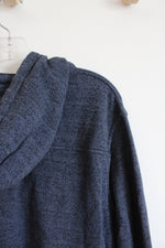 Lucky Brand Blue 1/4 Buttoned Hoodie | XL