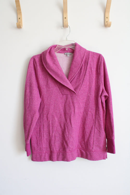T by Talbots Pink Fleece Top | M