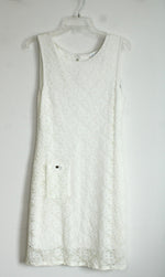NEW Papillon Blanc Ivory Lined Floral Lace Tank Dress | XL
