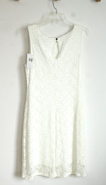 NEW Papillon Blanc Ivory Lined Floral Lace Tank Dress | XL