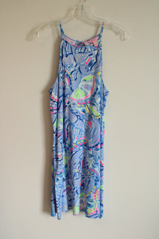 Lilly Pulitzer Blue Floral Dress | L