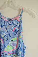 Lilly Pulitzer Blue Floral Dress | L