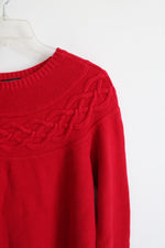 Talbots Petite Red Knit Top | M