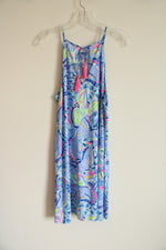 Lilly Pulitzer Blue Floral Dress | L