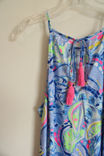 Lilly Pulitzer Blue Floral Dress | L