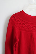 Talbots Petite Red Knit Top | M