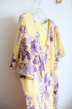 NEW Liz Claiborne Yellow & Purple Floral V-Neck Dress | 22W