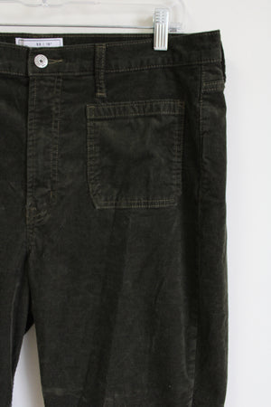 Gap 70's Flare High Rise Olive Green Corduroy Pants | 16 Tall