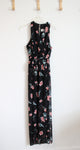 Sienna Sky Black & Peach Floral Wrap Maxi Dress | S