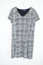 Apt. 9 Flared Black and White Short Sleeve Dress | XXL