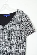 Apt. 9 Flared Black and White Short Sleeve Dress | XXL