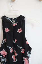 Sienna Sky Black & Peach Floral Wrap Maxi Dress | S