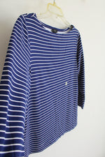NWT Ann Taylor Factory Blue Striped Top | M