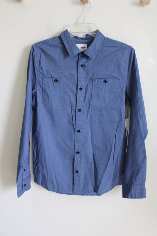 NEW Sonoma Blue Button Down Shirt | Youth XL (16/18)