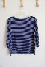 NWT Ann Taylor Factory Blue Striped Top | M