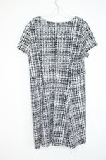 Apt. 9 Flared Black and White Short Sleeve Dress | XXL