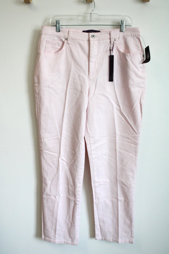 NEW Gloria Vanderbilt Amanda Light Pink Jean | 14 Short