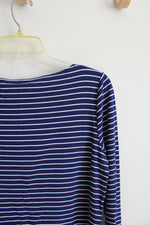 NWT Ann Taylor Factory Blue Striped Top | M
