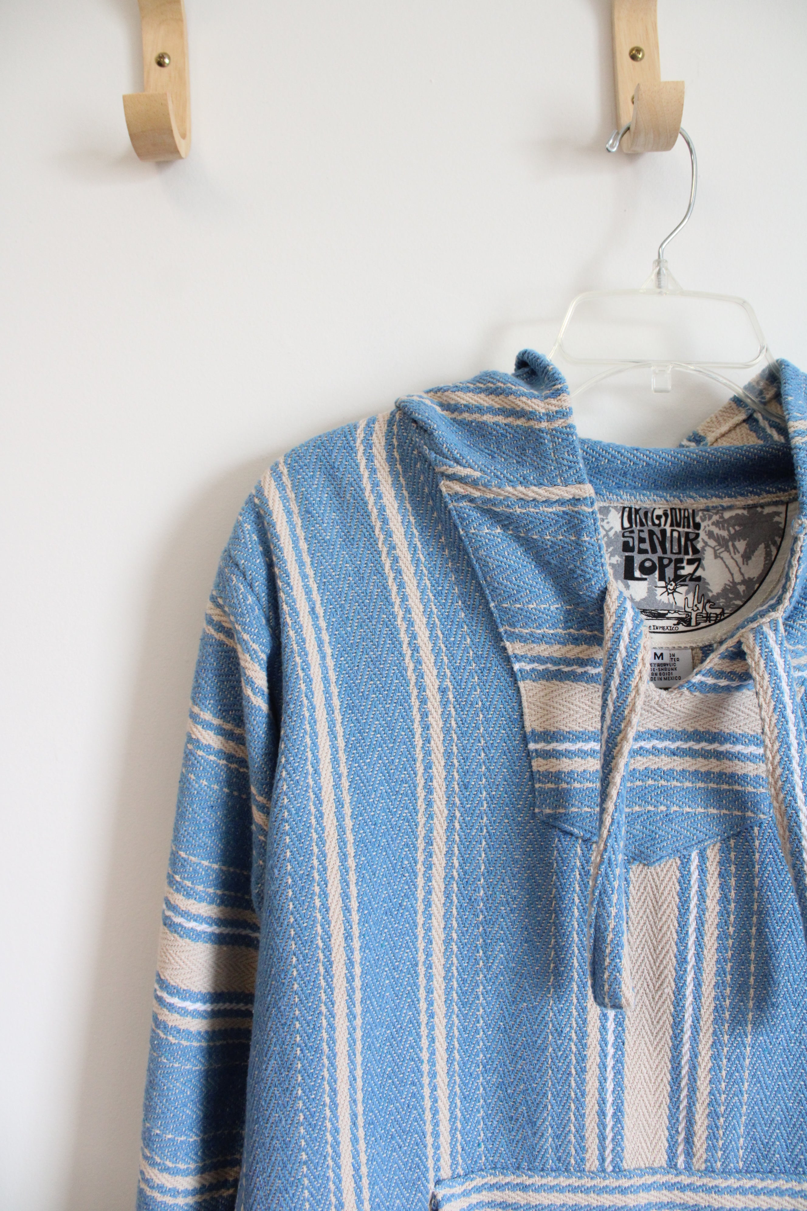 Original Senor Lopez Blue Striped Hoodie | M