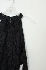 NEW Lane Bryant Black Floral Lace Halter Neck Jumpsuit | 16