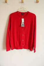 NEW Lands' End Red Button Down Cardigan | XL Petite