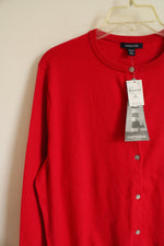 NEW Lands' End Red Button Down Cardigan | XL Petite