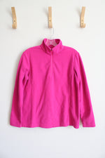 Lands End Quarter Zip Fleece Pink | S