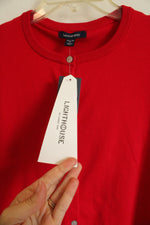 NEW Lands' End Red Button Down Cardigan | XL Petite