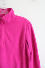 Lands End Quarter Zip Fleece Pink | S