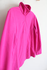 Lands End Quarter Zip Fleece Pink | S