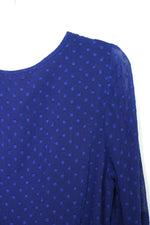White House Black Market Blue Swiss Dot Dress | 10