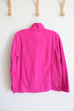 Lands End Quarter Zip Fleece Pink | S