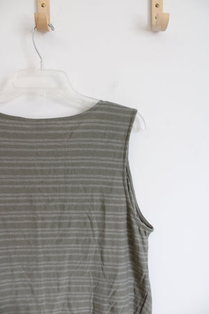 Liz Claiborne Green Criss-Cross Neck Sleeveless Dress | XL
