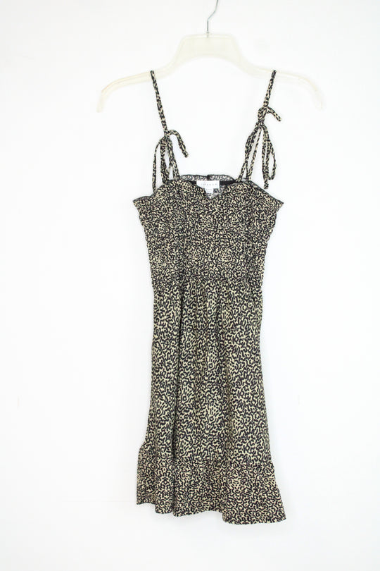 Topshop Vibrant Leopard Print Mini Dress | 0 Petite