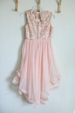 Speechless Kids Light Pink Tulle High-Low Dress | 14