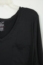 NEW Rene Rofe Black V-Neck Sleepwear Shirt | XL