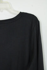 NEW Rene Rofe Black V-Neck Sleepwear Shirt | XL