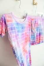 NEW Little Sleepies Pink Purple Striped Pajama Set | Youth 12/14