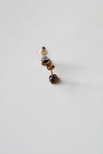 Garnet  Gold Tone Sterling Silver Stud Earrings