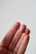 Garnet  Gold Tone Sterling Silver Stud Earrings