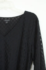 Ann Taylor Herringbone Chiffon Wrap Top | M