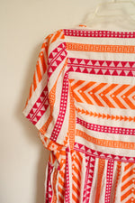 Old Navy Magenta Pink Orange Aztec Pattern Dress | XL