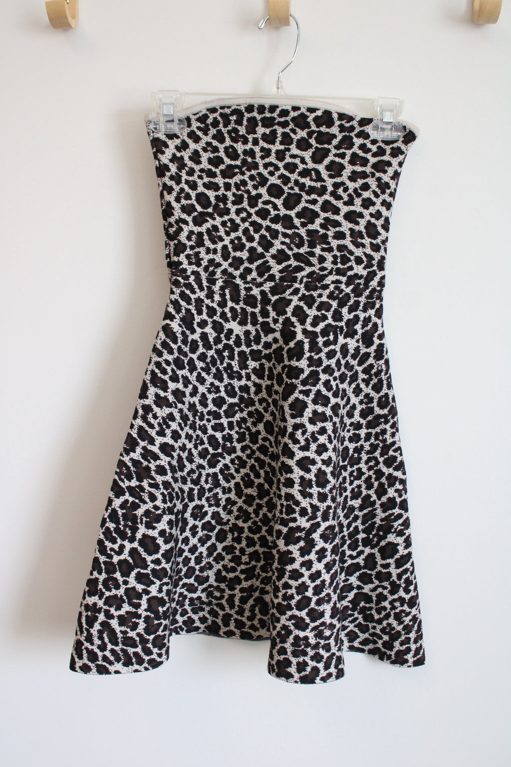 Express Cheetah Print Knit Strapless Mini Dress |  XS