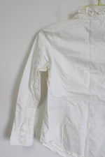 Gymboree Cream Ruddle Collar Button Down Shirt | 12