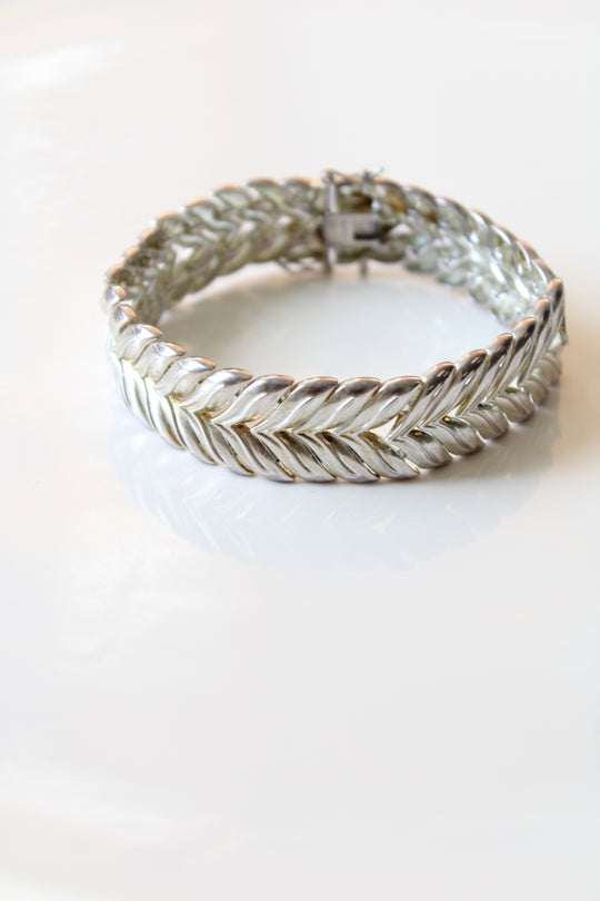 Sterling Silver Chevron Bracelet