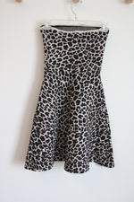 Express Cheetah Print Knit Strapless Mini Dress |  XS