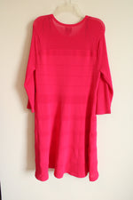 Vince Camuto Hot Pink Knit Long Sleeved Dress | XL
